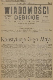 Wiadomości Dębickie : bezpartyjny dwutygodnik. R. 1, 1933, nr 2