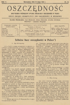 Oszczędność : dwutygodnik poświęcony sprawie organizacji oszczędności w Polsce : organ Związku Komunalnych Kas Oszczędności w Warszawie. R. 11, 1935, nr 10