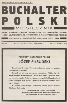 Buchalter Polski : organ Polskiego Związku Buchalterów-Rzeczoznawców, Buchalterów-Bilansistów i Ich Pomocników w Rzeczypospolitej Polskiej. R. 8, 1935, nr 4-5