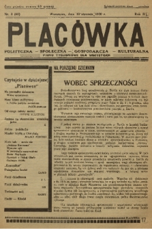 Placówka Polityczna-Społeczna-Gospodarcza-Kulturalna : pismo tygodniowe dla wszystkich. R. 2, 1930, nr 3