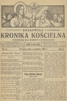 Krakowska Kronika Kościelna. R. 1, 1921, nr 2