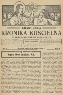 Krakowska Kronika Kościelna. R. 2, 1922, nr 5