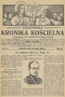 Krakowska Kronika Kościelna. R. 2, 1922, nr 8