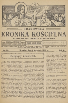 Krakowska Kronika Kościelna. R. 2, 1922, nr 14