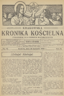 Krakowska Kronika Kościelna. R. 2, 1922, nr 16