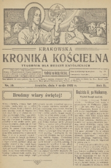 Krakowska Kronika Kościelna. R. 2, 1922, nr 19
