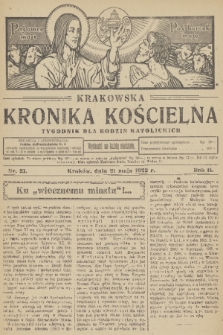 Krakowska Kronika Kościelna. R. 2, 1922, nr 21
