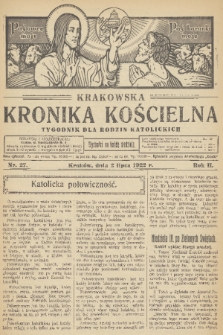 Krakowska Kronika Kościelna. R. 2, 1922, nr 27