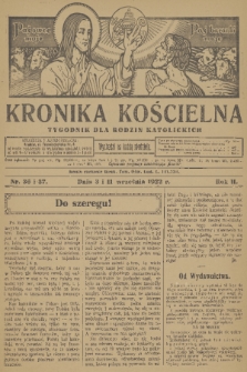 Krakowska Kronika Kościelna. R. 2, 1922, nr 36 i 37