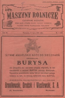 Maszyny Rolnicze : czasopismo miesięczne : organ Grupy Wytwórni Maszyn i Narzędzi Rolniczych Polskiego Związku Przemysłowców Metalowych. R. 3, 1926, nr 6