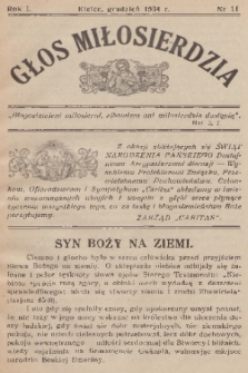 Głos Miłosierdzia. R. 1, 1934, nr 11