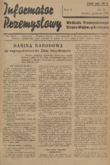 Informator Przemysłowy Wydziału Przemysłowego Urzędu Wojew. w Krakowie. R. 2, 1946, nr 12