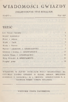 Wiadomości Gwiazdy. 1928, nr 5