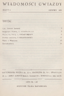 Wiadomości Gwiazdy. 1929, nr 8