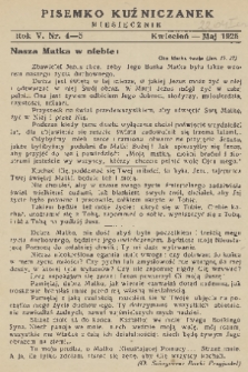 Pisemko Kuźniczanek. R. 5, 1925, nr 4-5