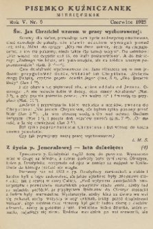 Pisemko Kuźniczanek. R. 5, 1925, nr 6