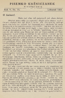 Pisemko Kuźniczanek. R. 5, 1925, nr 11