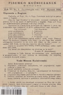 Pisemko Kuźniczanek. R. 6, 1926, nr 1