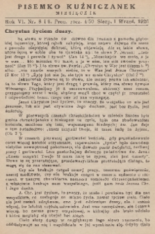 Pisemko Kuźniczanek. R. 6, 1926, nr 8-9