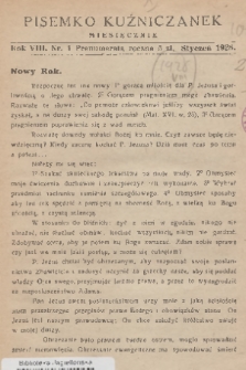 Pisemko Kuźniczanek. R. 8, 1928, nr 1