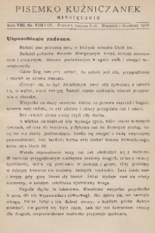 Pisemko Kuźniczanek. R. 8, 1928, nr 8-9