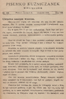 Pisemko Kuźniczanek. R. 8, 1928, nr 12