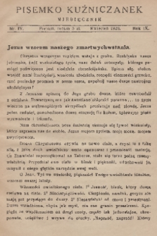 Pisemko Kuźniczanek. R. 9, 1929, nr 4