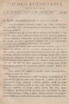 Pisemko Kuźniczanek. R. 9, 1929, nr 5-6