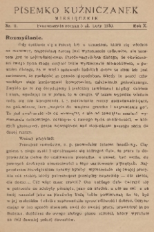 Pisemko Kuźniczanek. R. 10, 1930, nr 2