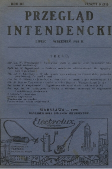 Przegląd Intendencki : kwartalnik wydawany staraniem Koła Oficerów Intendentów. R. 3, 1928, zeszyt 3