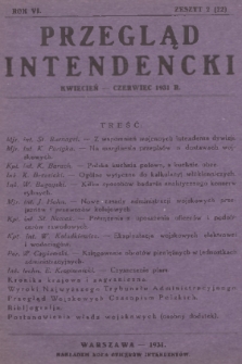 Przegląd Intendencki : kwartalnik wydawany staraniem Koła Oficerów Intendentów. R. 6, 1931, zeszyt 2