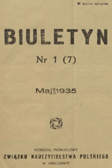Biuletyn. R. 4, 1935, nr 1