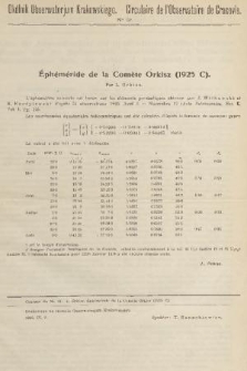 Okólnik Obserwatorjum Krakowskiego. 1926, No. 21