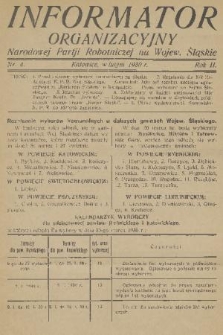 Informator Organizacyjny Narodowej Partji Robotniczej na Woj. Śląskie. R. 2, 1930, nr 4