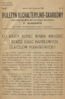 Biuletyn Buchalteryjno-Skarbowy : wydawnictwo Biura Buchalteryjno-Rewizyjnego P. Diamanta. R. 2, 1938, nr 6