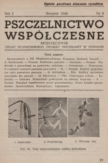 Pszczelnictwo Współczesne : organ Wojewódzkiego Związku Pszczelarzy w Poznaniu. 1946, nr 8
