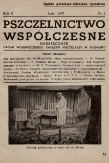 Pszczelnictwo Współczesne : organ Wojewódzkiego Związku Pszczelarzy w Poznaniu. 1947, nr 2