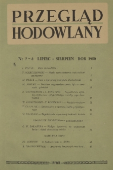 Przegląd Hodowlany. R. 18, 1950, nr 7-8