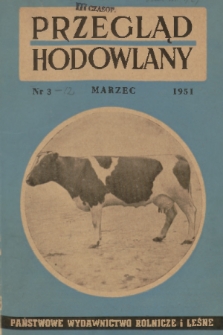 Przegląd Hodowlany. R. 19, 1951, nr 3