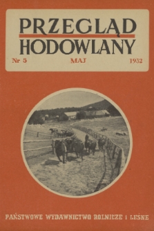 Przegląd Hodowlany. R. 20, 1952, nr 5