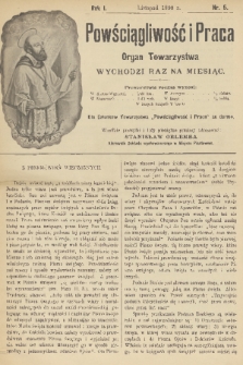 Powściągliwość i Praca : organ Towarzystwa. R. 1, 1898, nr 5