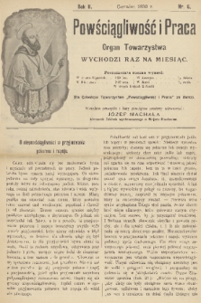 Powściągliwość i Praca : organ Towarzystwa. R. 2, 1899, nr 6