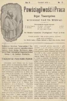 Powściągliwość i Praca : organ Towarzystwa. R. 2, 1899, nr 12