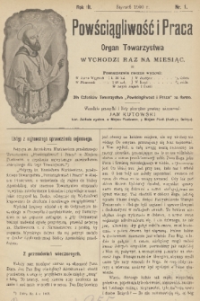 Powściągliwość i Praca : organ Towarzystwa. R. 3, 1900, nr 1