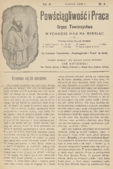 Powściągliwość i Praca : organ Towarzystwa. R. 3, 1900, nr 4