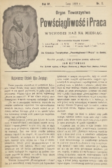 Powściągliwość i Praca : organ Towarzystwa. R. 4, 1901, nr 2