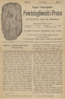 Powściągliwość i Praca : organ Towarzystwa. R. 4, 1901, nr 5