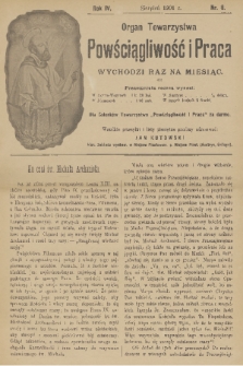 Powściągliwość i Praca : organ Towarzystwa. R. 4, 1901, nr 8