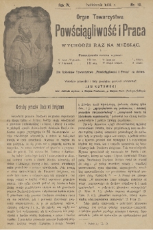 Powściągliwość i Praca : organ Towarzystwa. R. 4, 1901, nr 10