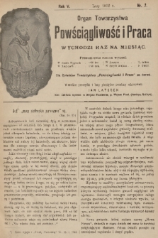 Powściągliwość i Praca : organ Towarzystwa. R. 5, 1902, nr 2